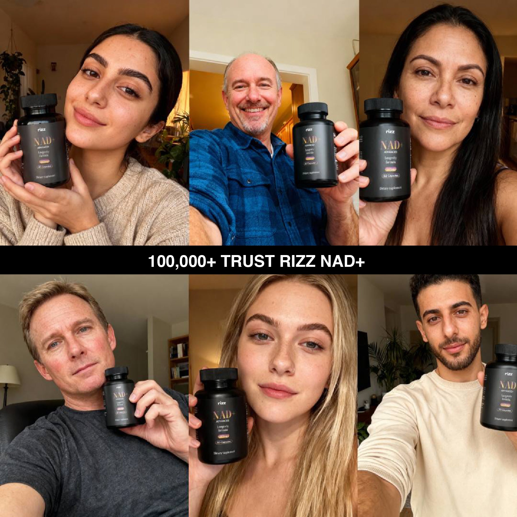 rizz NAD+ Advanced Anti-Aging Supplement With Resveratrol